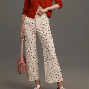 NWT Limited Edition Colette Linen Blend Crop Wide-Leg Pants by Maeve | Size 29P